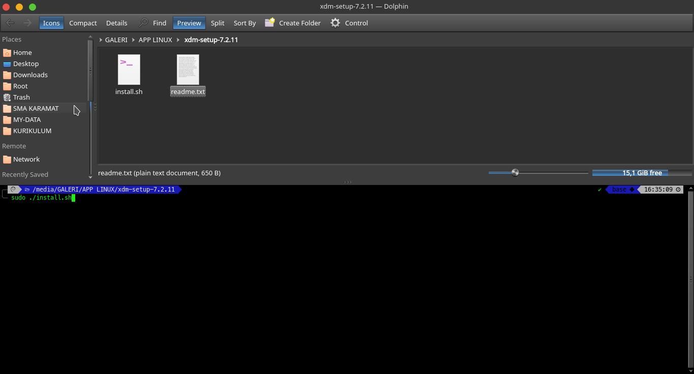 install xdm