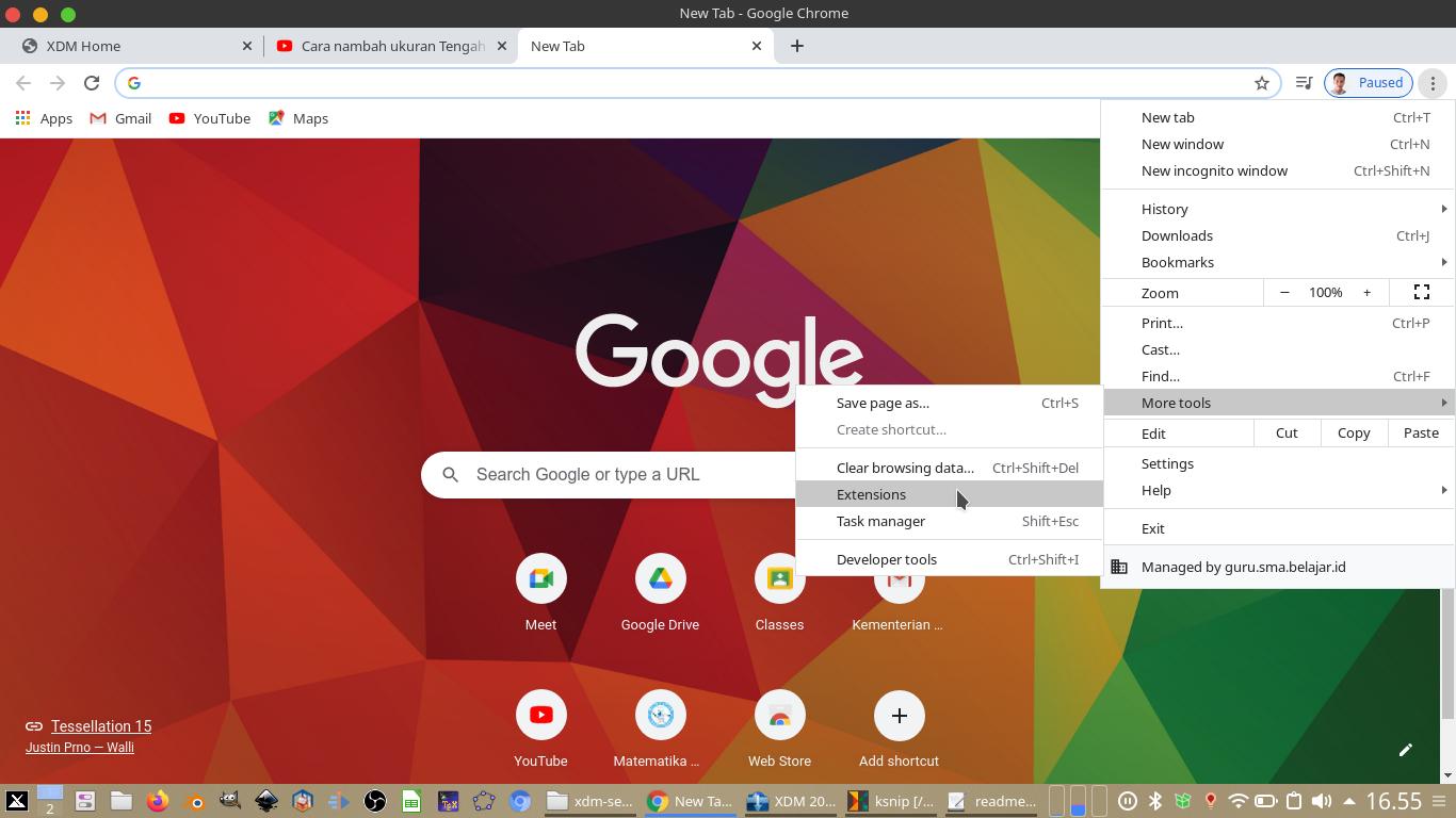 cara pasang extensi1